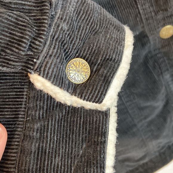 Marvin Richards Sherpa Lined Corduroy Jacket Size XL Black Womens - Picture 8 of 11